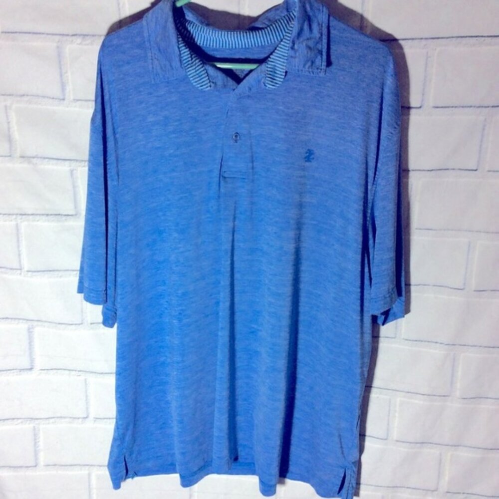 Men's IZOD Blue Polo Shirt 2XLT 2XL Tall Athletic
